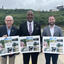 Council members at Irishtown Bend Groundbreaking